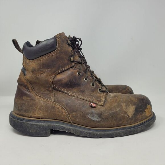 Red Wing Boots Mens 14 Brown Leather 2212 Steel Toe Work Safety DynaForce - Picture 2 of 11